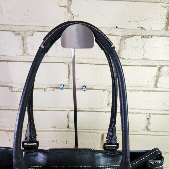 Like New Coach Hampton Black Leather Handbag Purse - Picture 5 of 14